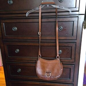 Frye Brown Leather Saddle Bag Crossbody
